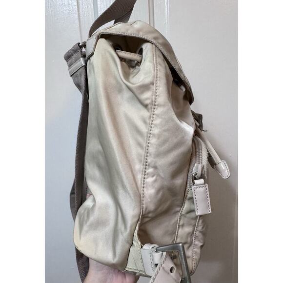 Auth Vintage Prada Cream Ivory Nylon Backpack Mini - Picture 4 of 16